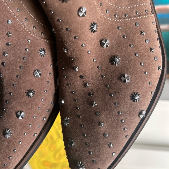 Sam Edelman Studded Brown Suede Ankle Boots 6.5" - Picture 15 of 16